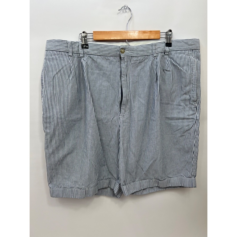 Turbury‎ Seersucker Striped Shorts Blue/White Mens Size 42